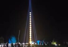 VIDEO Coloana lui Brâncuși, luminată într-un mod spectaculos cu ocazia filmării unui videoclip