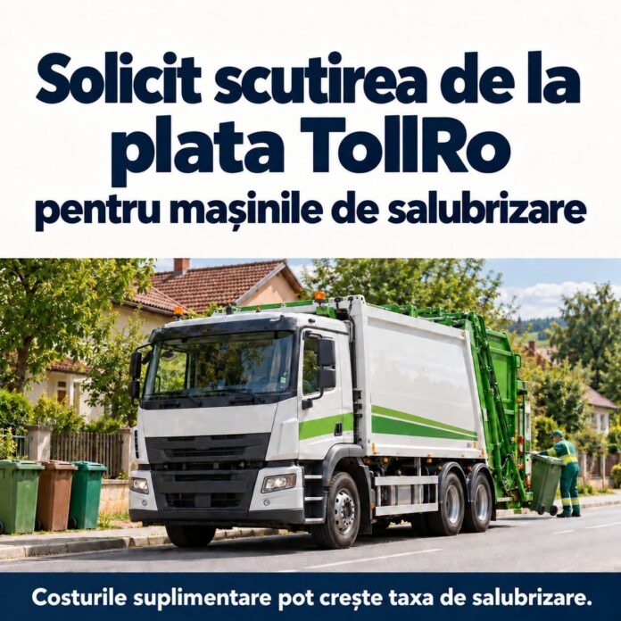 Solicitare din Gorj: Scutire de taxa TollRo pentru mașinile de gunoi