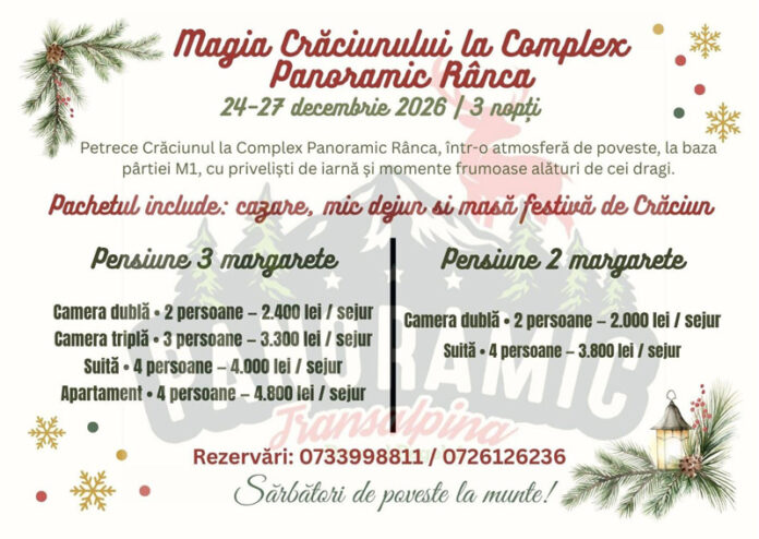 Au apărut primele oferte pentru petrecerea Crăciunului și Revelionului. Cât costă sejururile la pensiuni și ce includ pachetele de sărbători